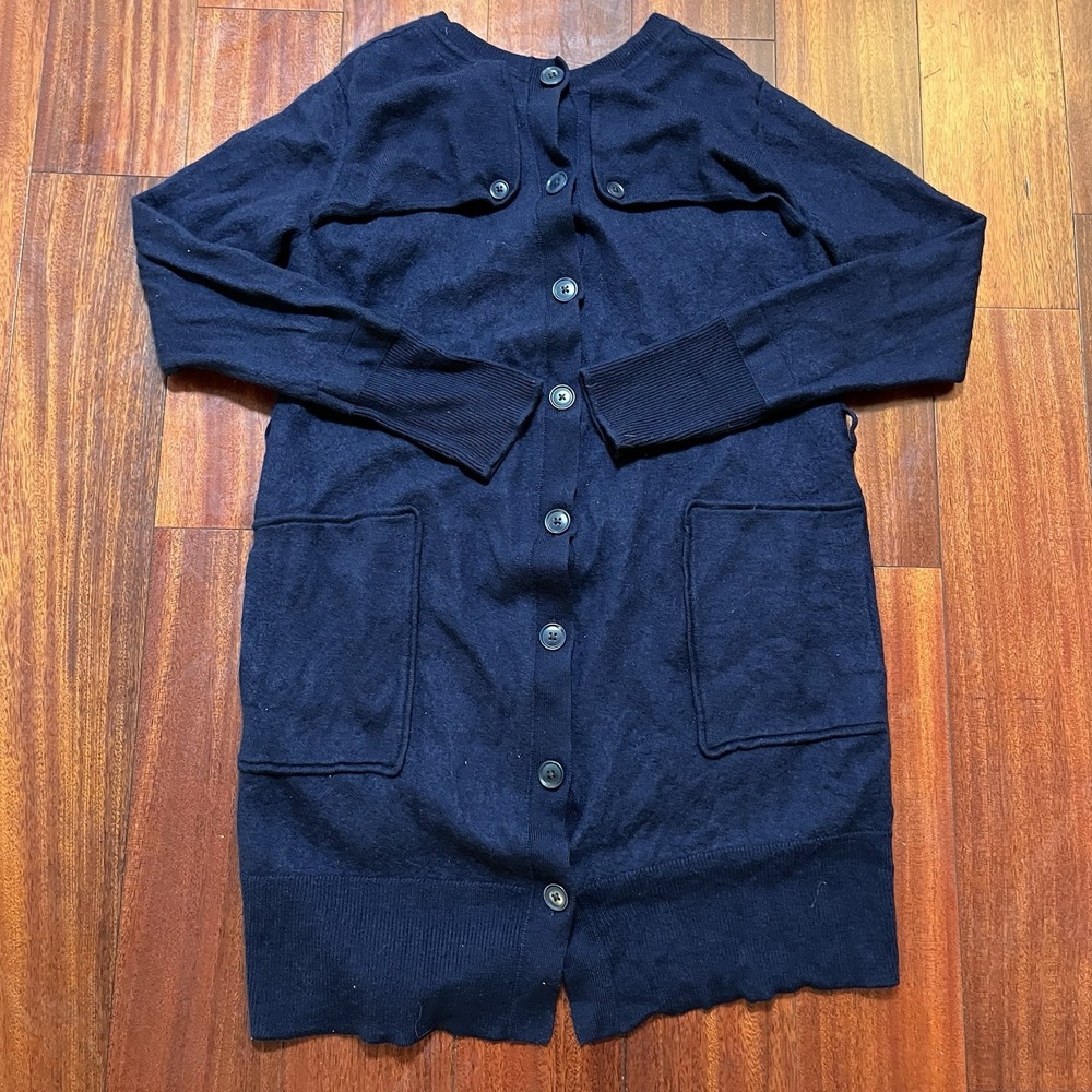 Banana Republic Cardigan Womens Extra Large Blur Button Up Merino Wool Preppy